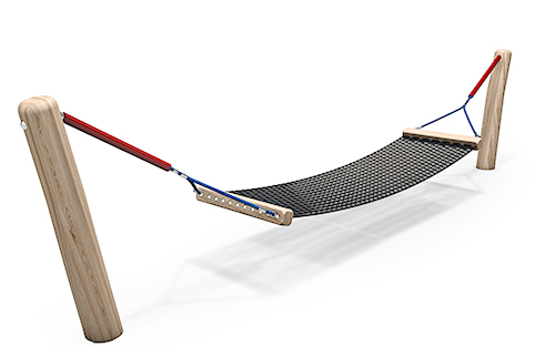 Hängematte aus Kunststoffglieder mit Robiniensteher