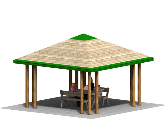 Pavillon Eggersdorf Robinie
