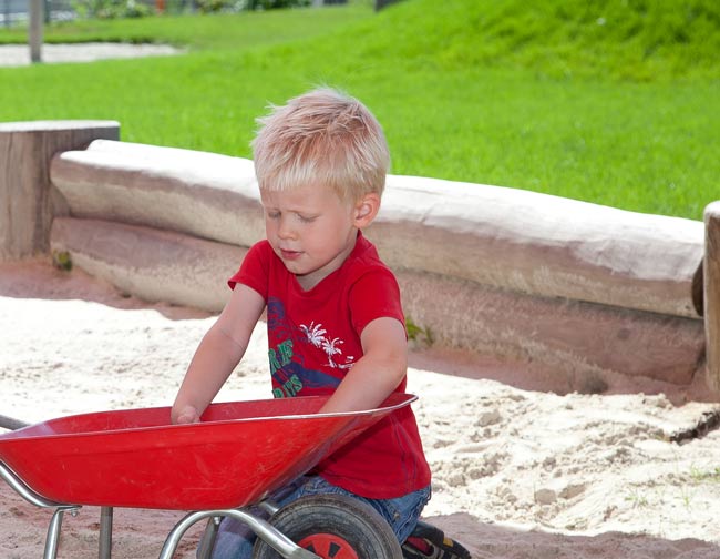 Sandkasteneinfassung, 2er Robinie übereinander per Lfm.