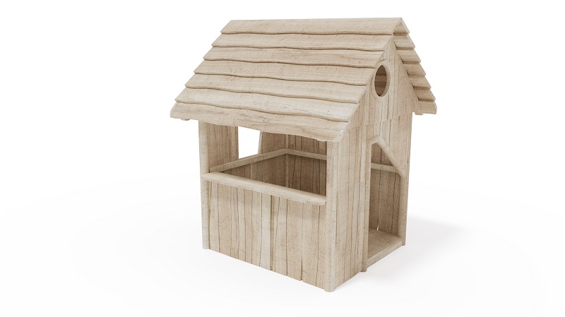 Spielhaus Finn mit Verkaufspult