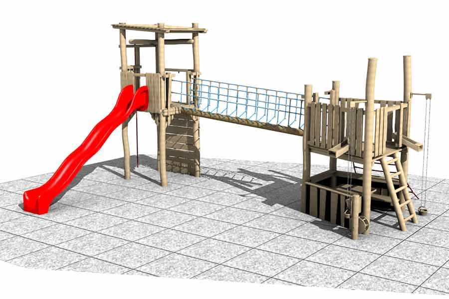 Turmkombi m. Sandspielhaus