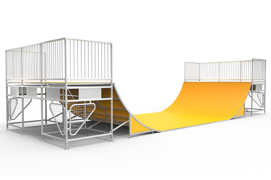 Half Pipe mini H1.20,B2.40,L8.00 m, GFI/VZ
