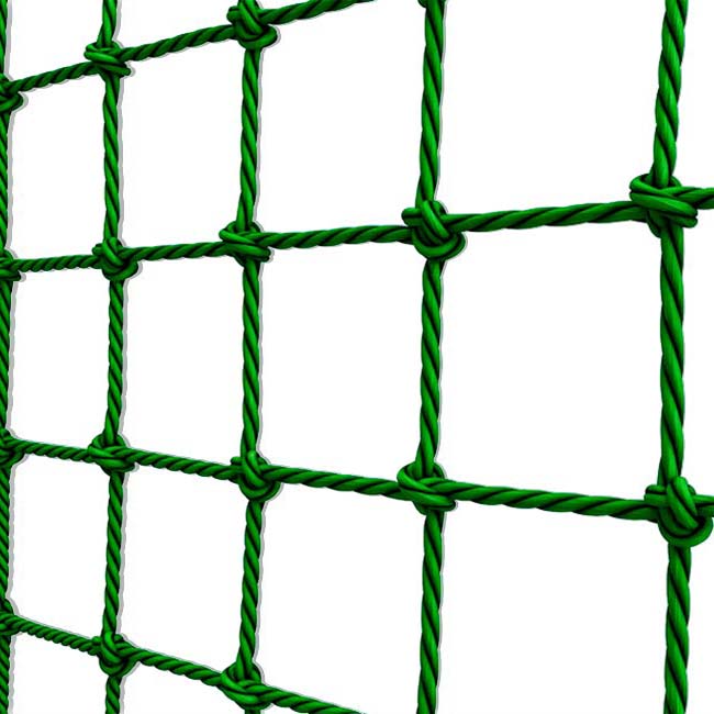 Ballfangnetz PE/m², MW 45x45x3mm grün, geknotet
