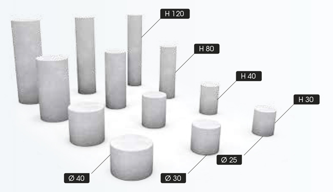 PK27 Cylinder Ø 25, 25x40 cm