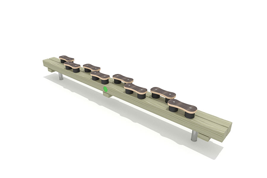 Balancierbalken 2-fach mit Hindernissen