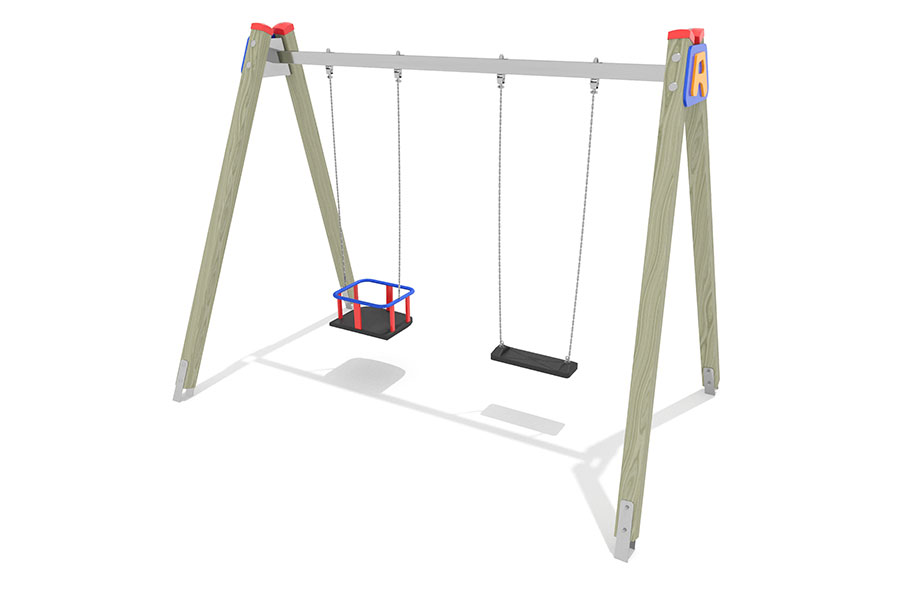 Doppelschaukel Noah Brett/Babysitz, Metallbalken