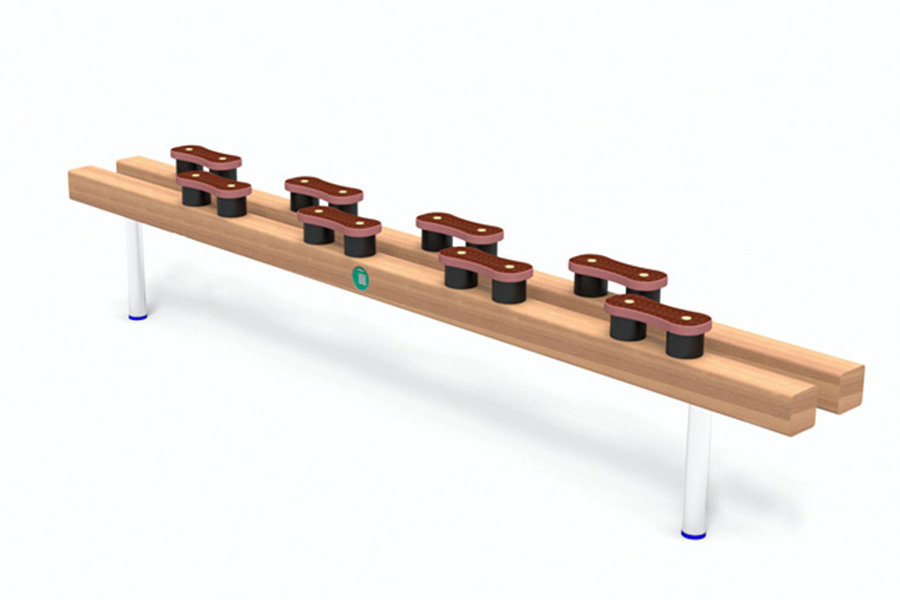 Balancierbalken 2-fach mit Hindernisse