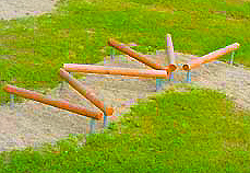 LAUFBALKEN Länge ca. 150 cm aus Rundholz