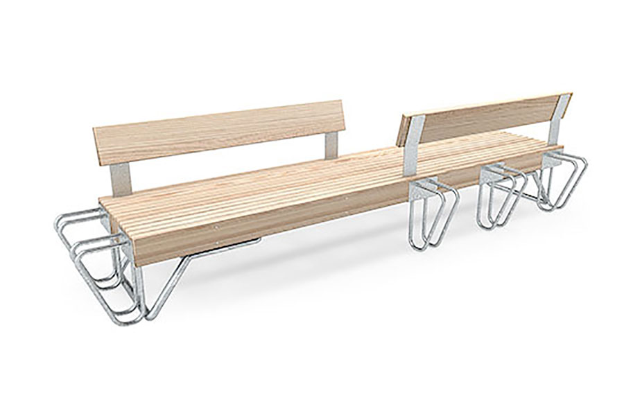 Bank Arrive mit 5er Fahrradhalter, 300cm