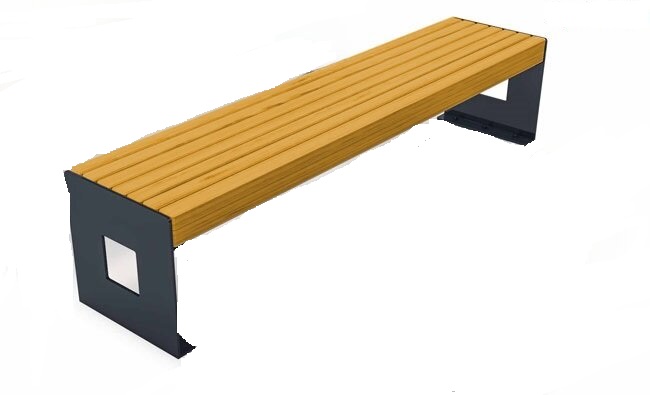 Bank Urban 9 ohne Rückenlehne, 200 cm