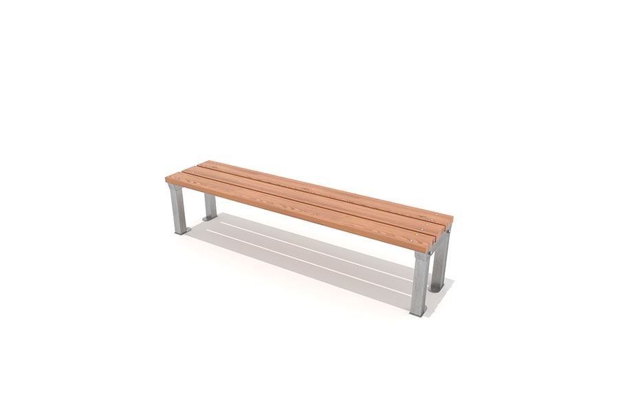 Bank Archi 3, ohne Lehne, 4-Bein zum Aufdübeln