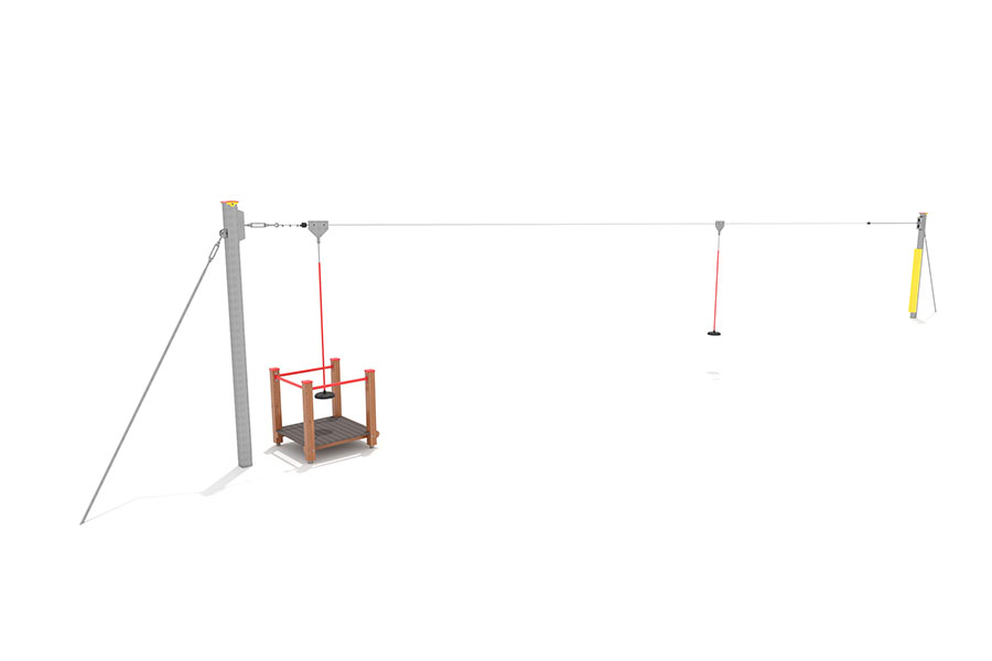 Seilbahn Standard, verzinkt, Seil 22m