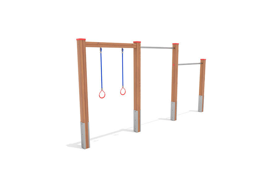 Stufenreck mit Hangeln 3teilig, Höhe 180/180/140cm