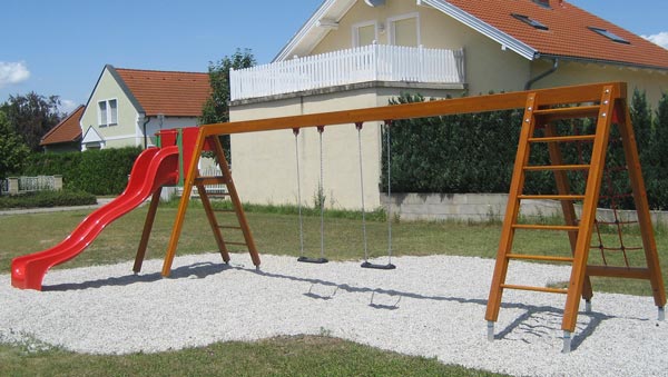 Schaukel Maryland 2er mit Kletterleiter, Netz