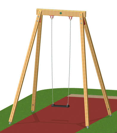 Zuckerhut 1er mit Sicherheitsschaukelsitz H=290cm
