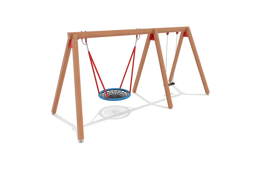 Vogelnestschaukelkombi Ø120cm 2er / Schaukelbrett