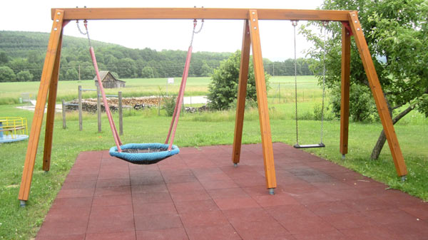 Vogelnestschaukel Ø100 cm 2er mit Schaukelsitz