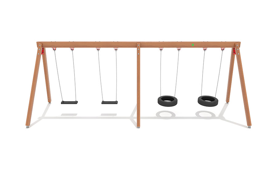 Euro-Swing 4er, 2 Schaukelbretter + 2 Reifensitze