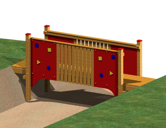 Brücke Walsertal mit Aufstiegspodest, 400cm