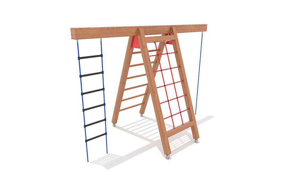 Kletterbock m. Strickleiter und Kletterseil