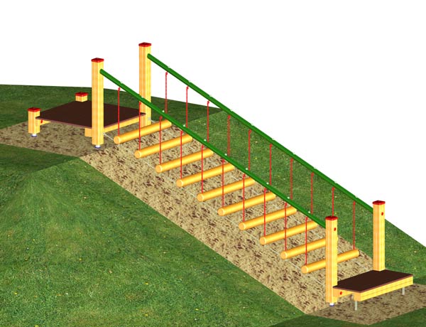 Wackelsteg 400 cm für Hügel