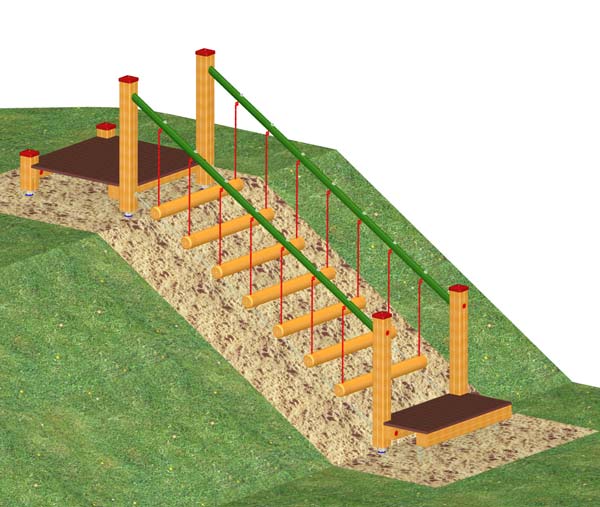 Wackelsteg L: 300 cm für Hügel