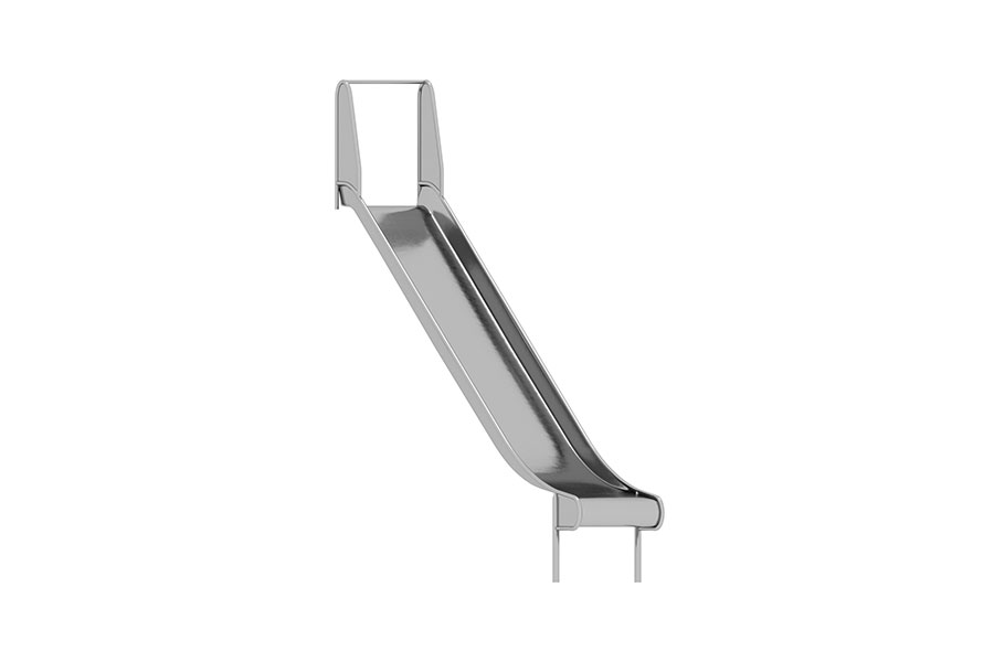 Edelstahl-Rutsche PH= 195 cm, L= 352 cm
