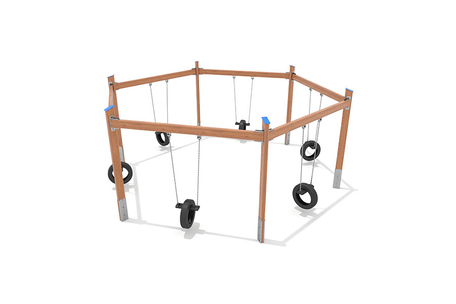 Sechserschaukel Dagobert mit Reifensitz, 6er