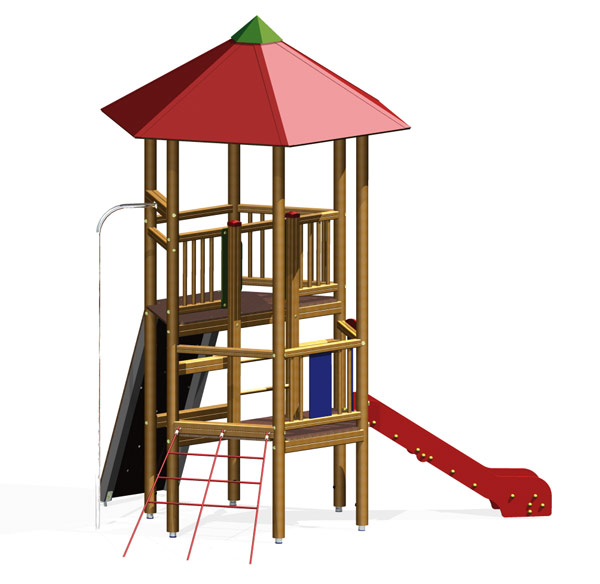 Sechseckturm Landl mit Dach