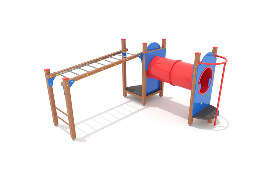 Klettergerät Ice mit Holz-Hangelbalken