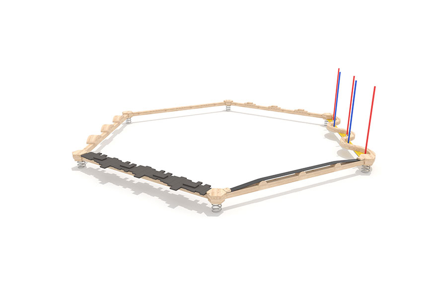 Wackel 6-Eck Elementl.: 3,0 m