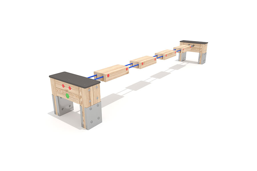 Balanciersteg 4 Holzklötze L: 4,