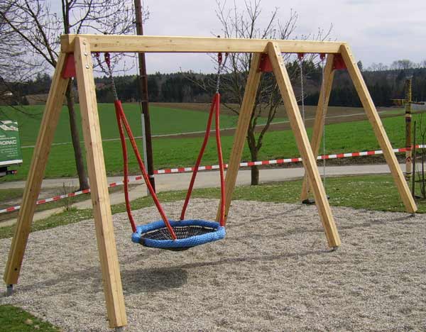 Vogelnestschaukel Ø100 cm 2er mit Schaukelsitz