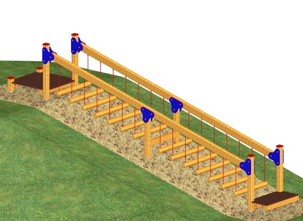 Wackelsteg 600 cm für Hügel