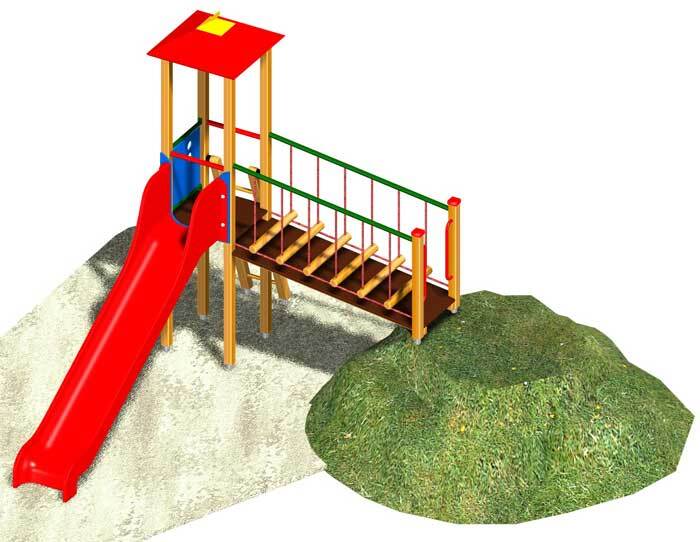 Turmkombination Griffen mit Wackelsteg für Hügel