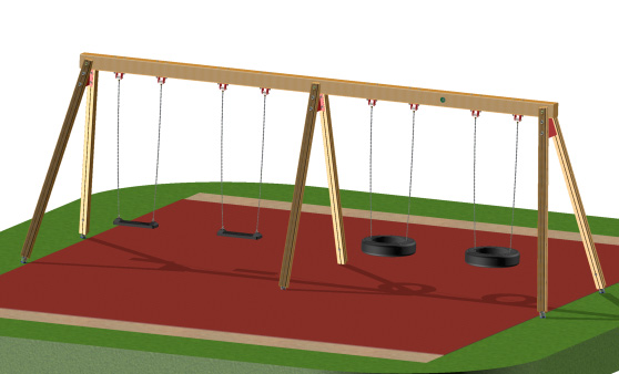Euro-Swing 4er, 2 Schaukelbretter + 2 Reifensitze