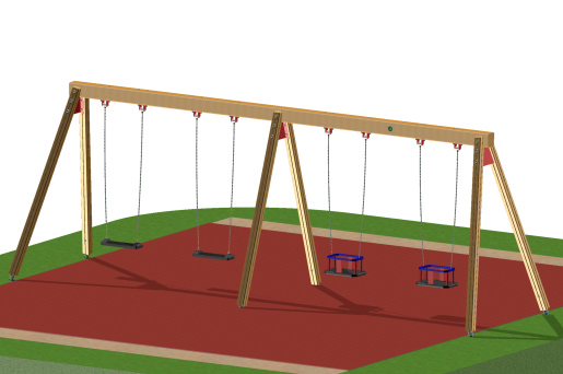 Euro-Swing 4er, 2 Schaukelbretter+2 Babysitze