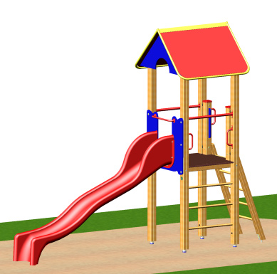 Spielturm Graz mit Dach