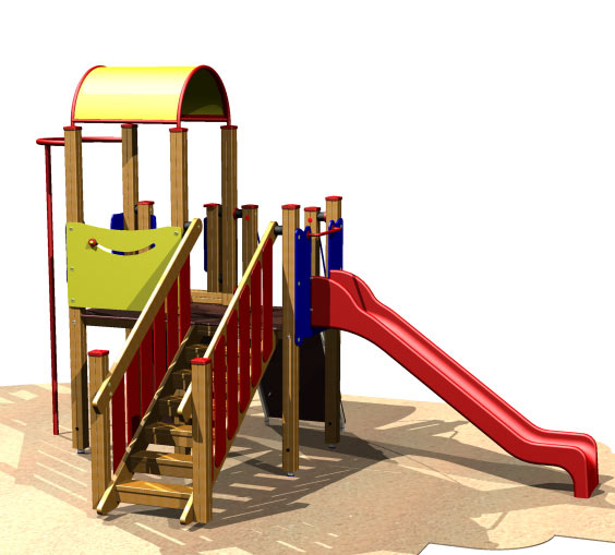 Turm Rondo Bambini 2J Podesthöhe 125cm