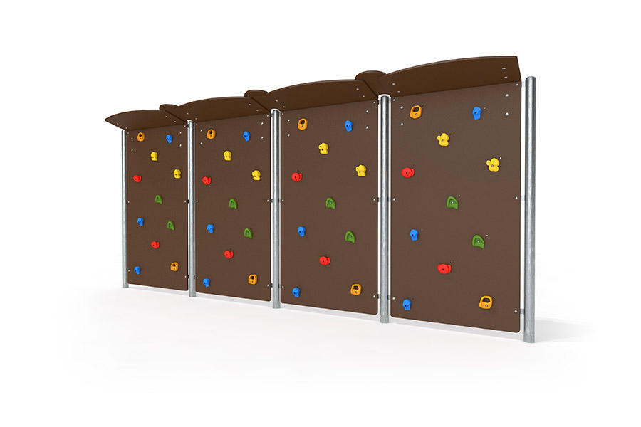 Bouldern Wand 4er einseitig bekletterbar getrennt