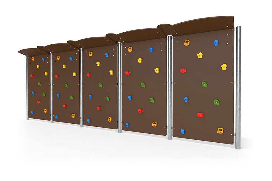 Bouldern Wand 5er einseitig bekletterbar getrennt