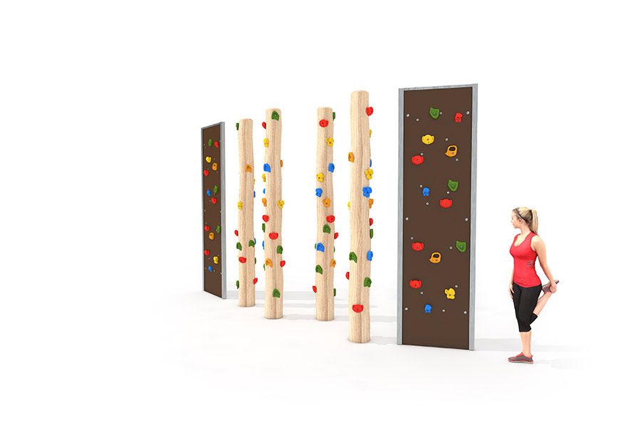 Bouldern Boulder Wald mit Wände und Robinie