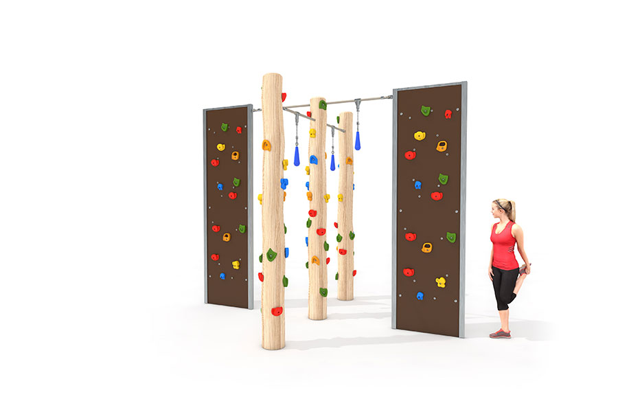 Bouldern Boulder Wald mit Wände und Robinie verbunden