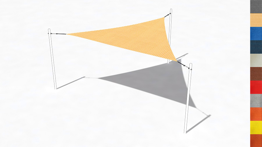 Sonnensegel Bahama beige dreieckig a= 400cm