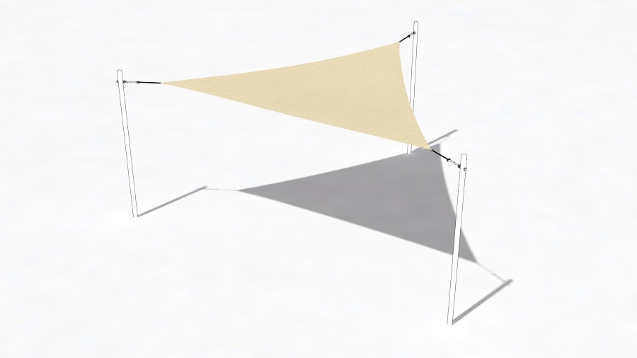 Sonnensegel Elfenbein dreieckig a= 400cm