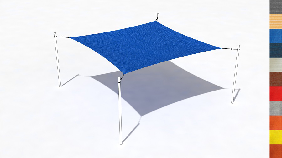 Sonnensegel Blue Ozean per m² ohne Patch