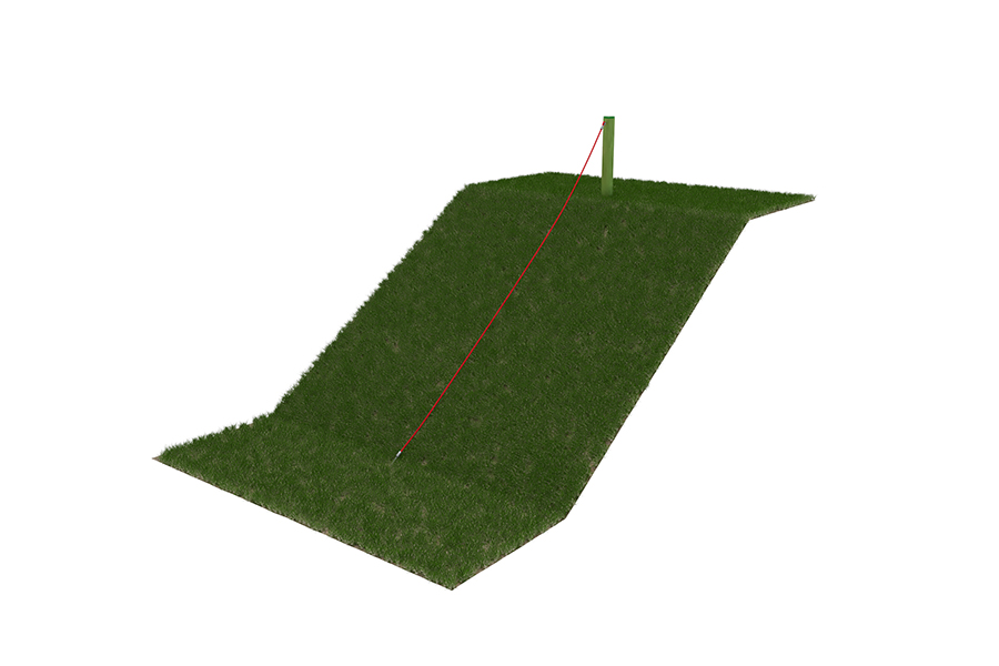 Stamm mit Seil L: 400 cm