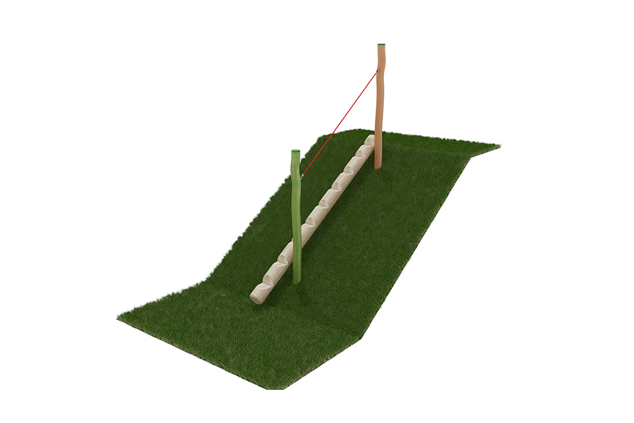 Steigstamm mit Halteseil L: 400 cm