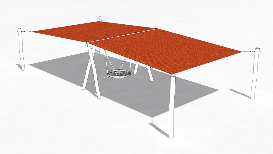 Sonnensegel Teracotta mit Ösen per m²