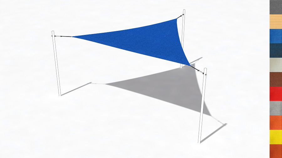 Sonnensegel Blue Ozean dreieckig per m²